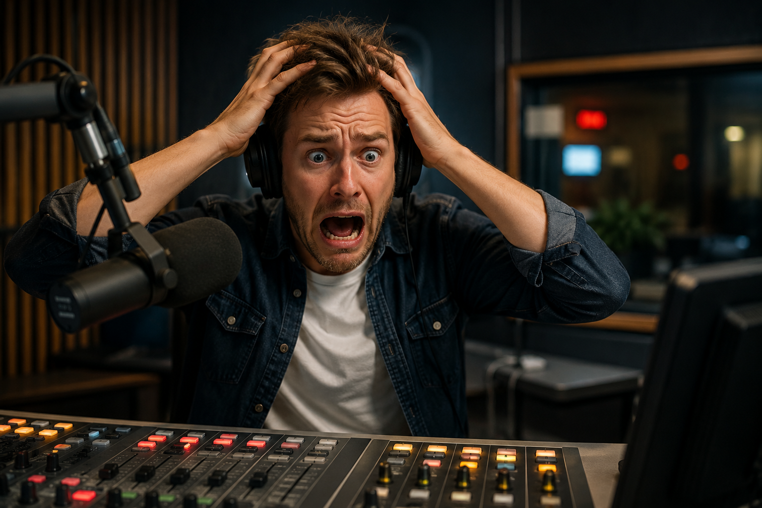 DJ in panic at radio studio